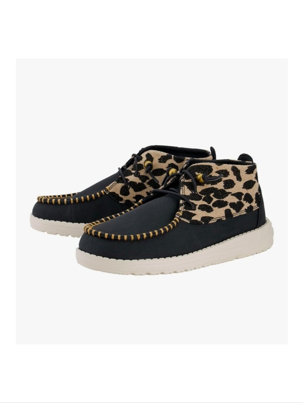 Hey Dude's Wendy Leopard Print Mid-Top Casual Shoes
